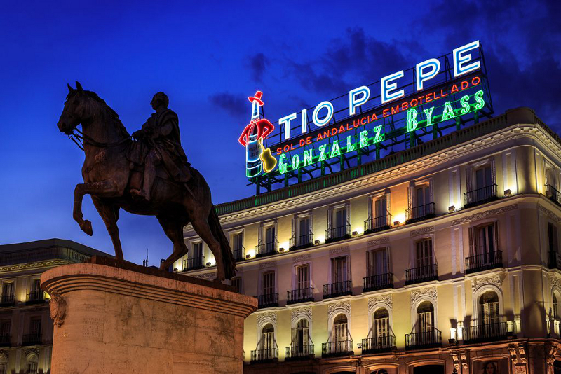 Tio Pepe Sign Puerta del Sol Peñíscola